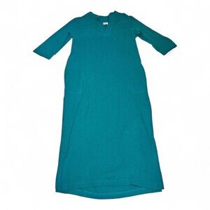 Susan Tyler Green Maxi‎ Dress, Size M  3/4 Sleeve